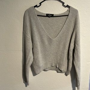 Lulus gray crop sweater